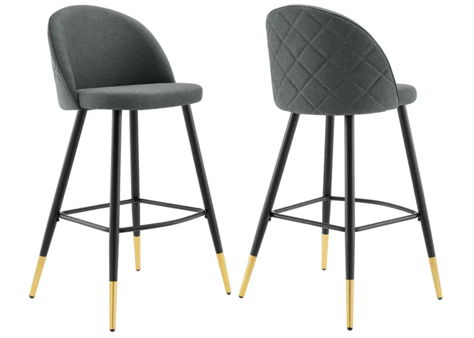 Cordial Fabric Bar Stools - Set of 2