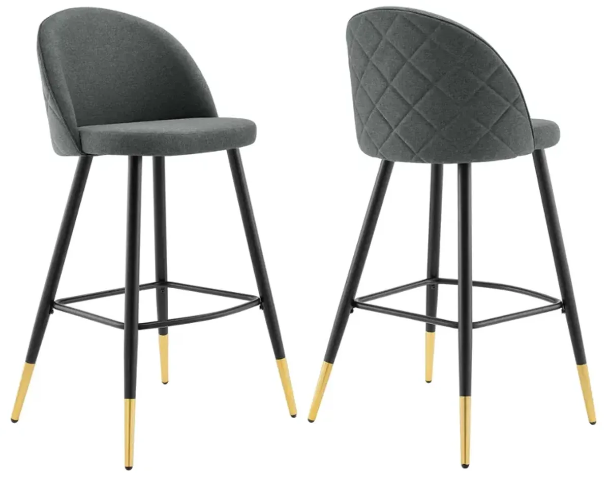 Cordial Fabric Bar Stools - Set of 2