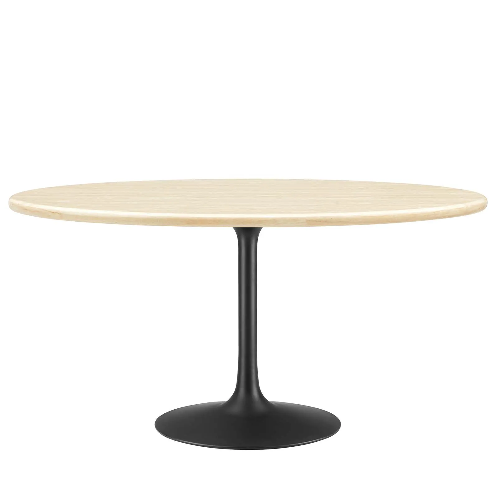 Lippa 60" Oval Artificial Travertine  Dining Table