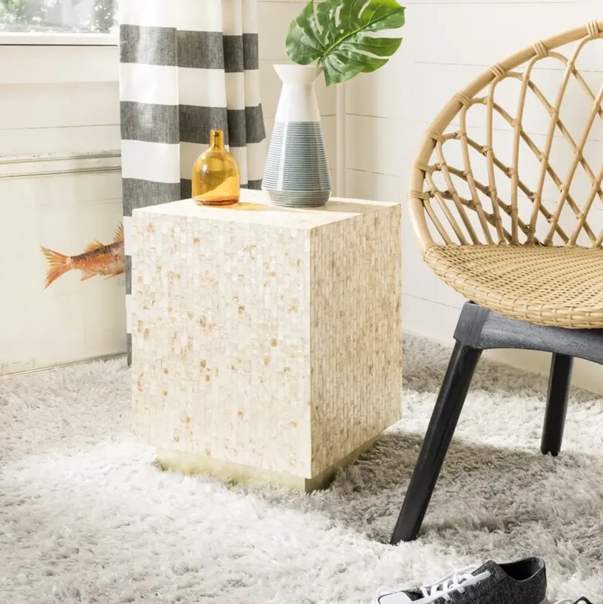 JUNO RECTANGLE MOSAIC SIDE TABLE