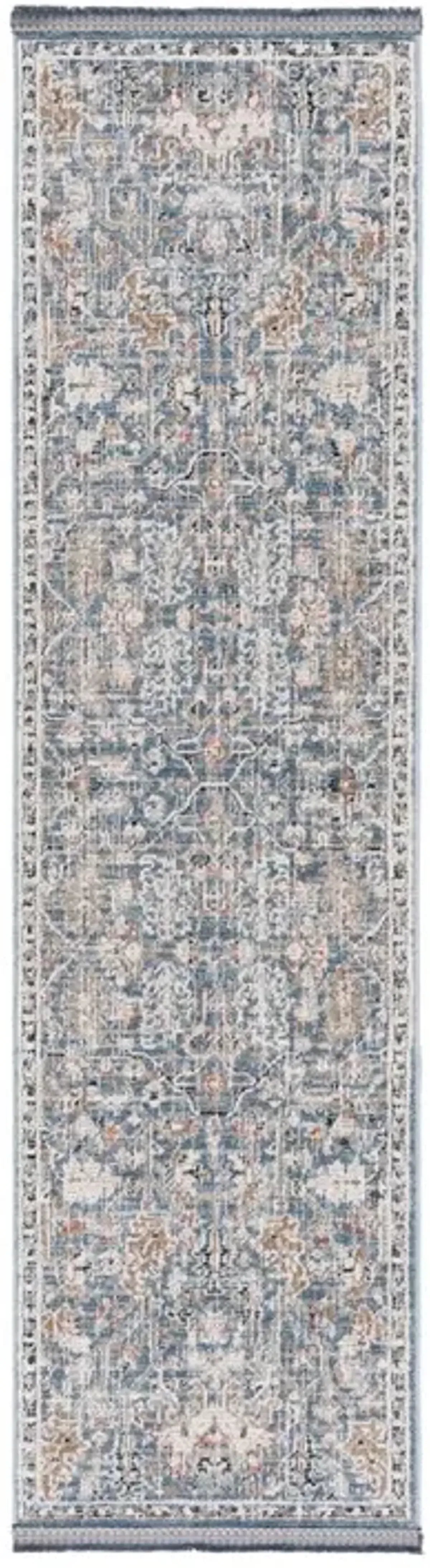 VIVALDI 568 Blue  2'-2' X 8' Runner Rug