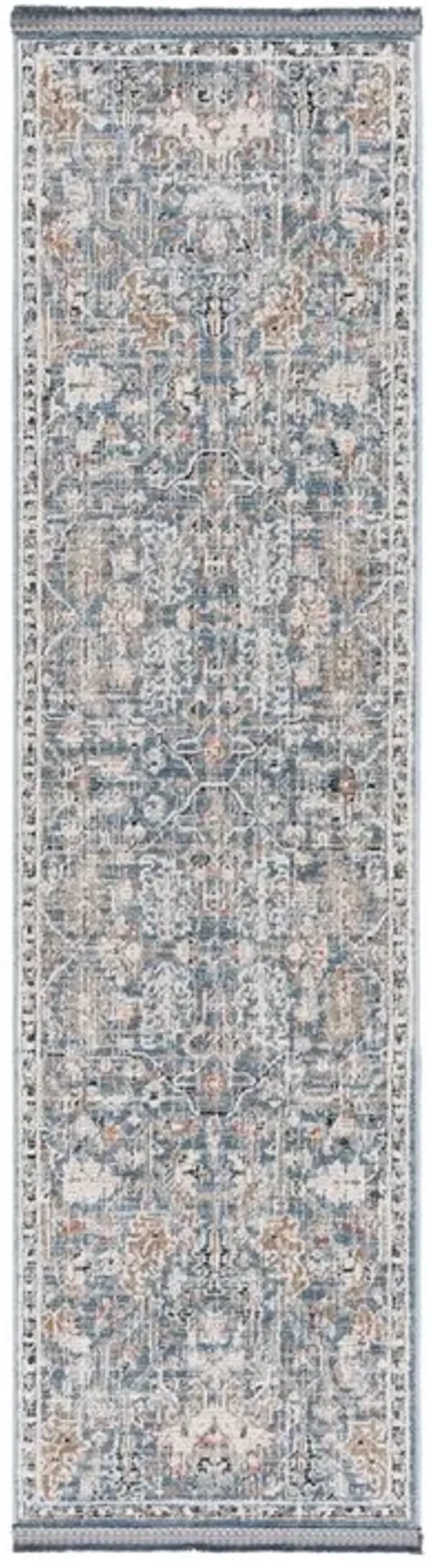 VIVALDI 568 Blue  2'-2' X 8' Runner Rug