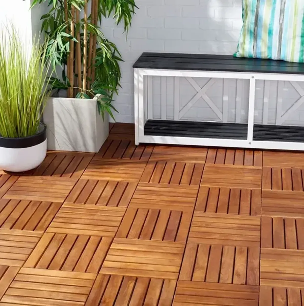 OSAKA WOODEN FLOOR TILE- 6 SLATS-ACACIA