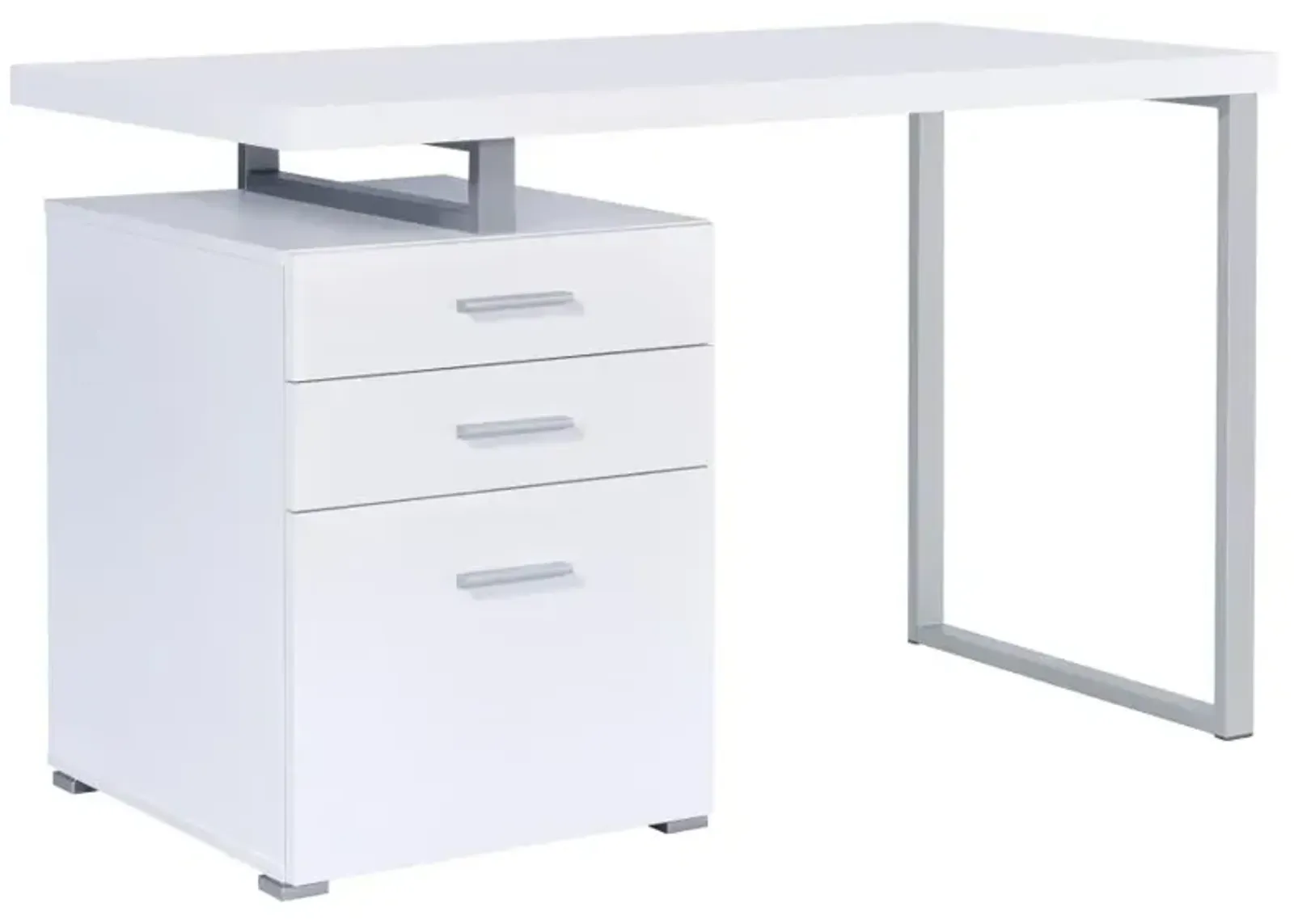 Brennan 3-drawer Office Desk White