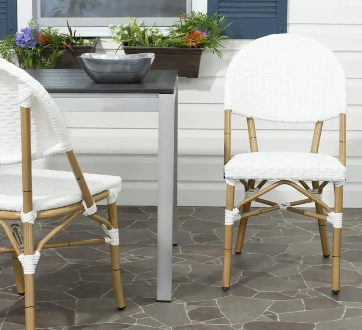 BARROW STACKING INDOOR-OUTDOOR SIDE CHAIR  - Set of 2