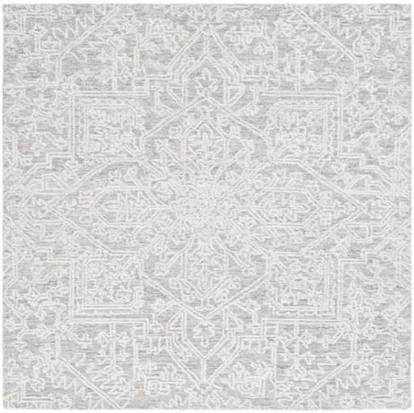 EBONY 205 Grey  6' X 6' Square Square Rug