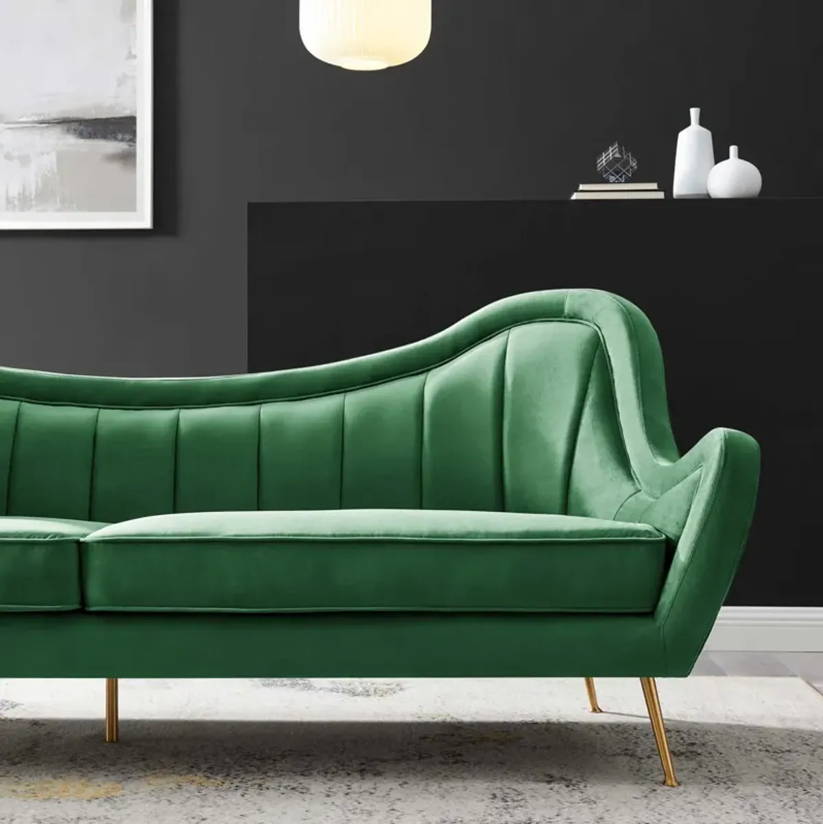 Cheshire Channel Tufted Performance Velvet Sofa