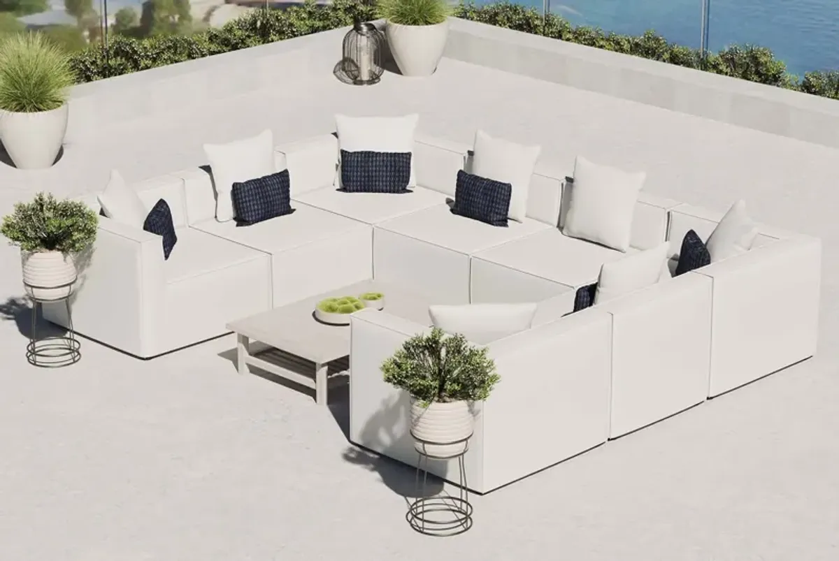 Saybrook Outdoor Patio Upholstered 8-Piece Sectional Sofa