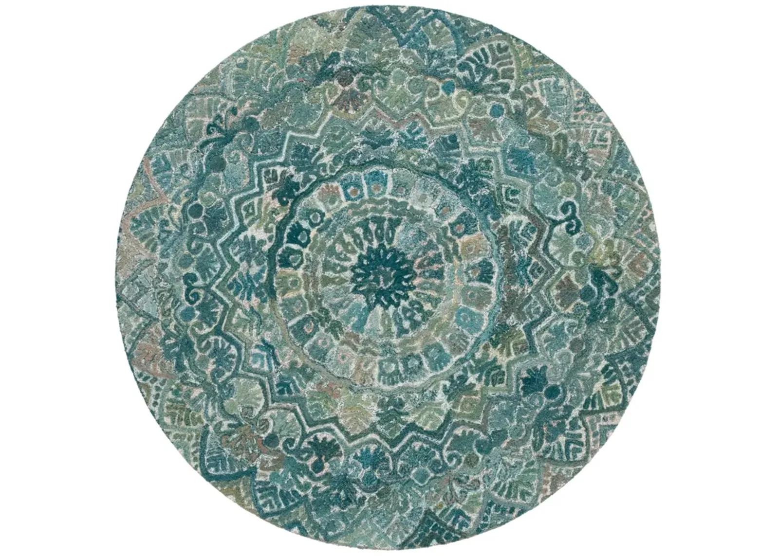 MARQUEE 110 AQUA  6' x 6' Round Round Rug