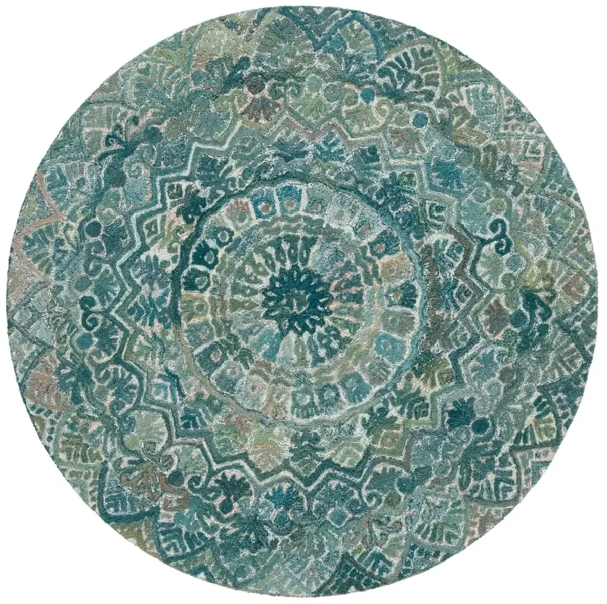 MARQUEE 110 AQUA  6' x 6' Round Round Rug