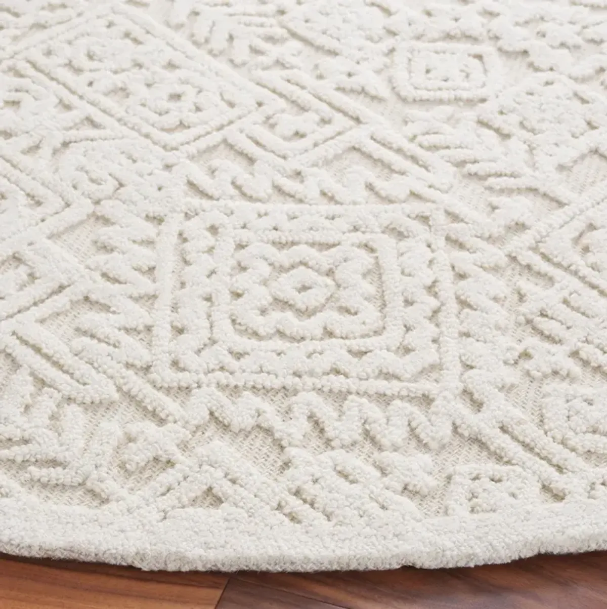 TEXTURAL 107 IVORY 6' x 6' Round Round Rug