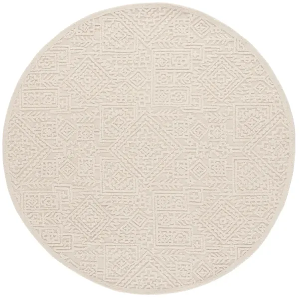 TEXTURAL Hand Tufted 6' x 6' Round area rug
