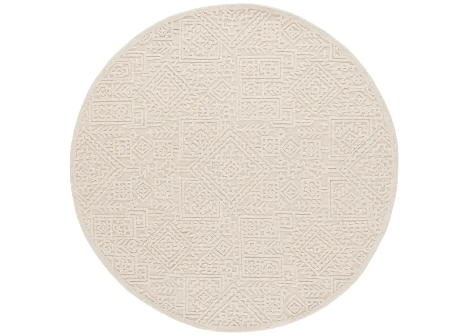 TEXTURAL 107 IVORY 6' x 6' Round Round Rug