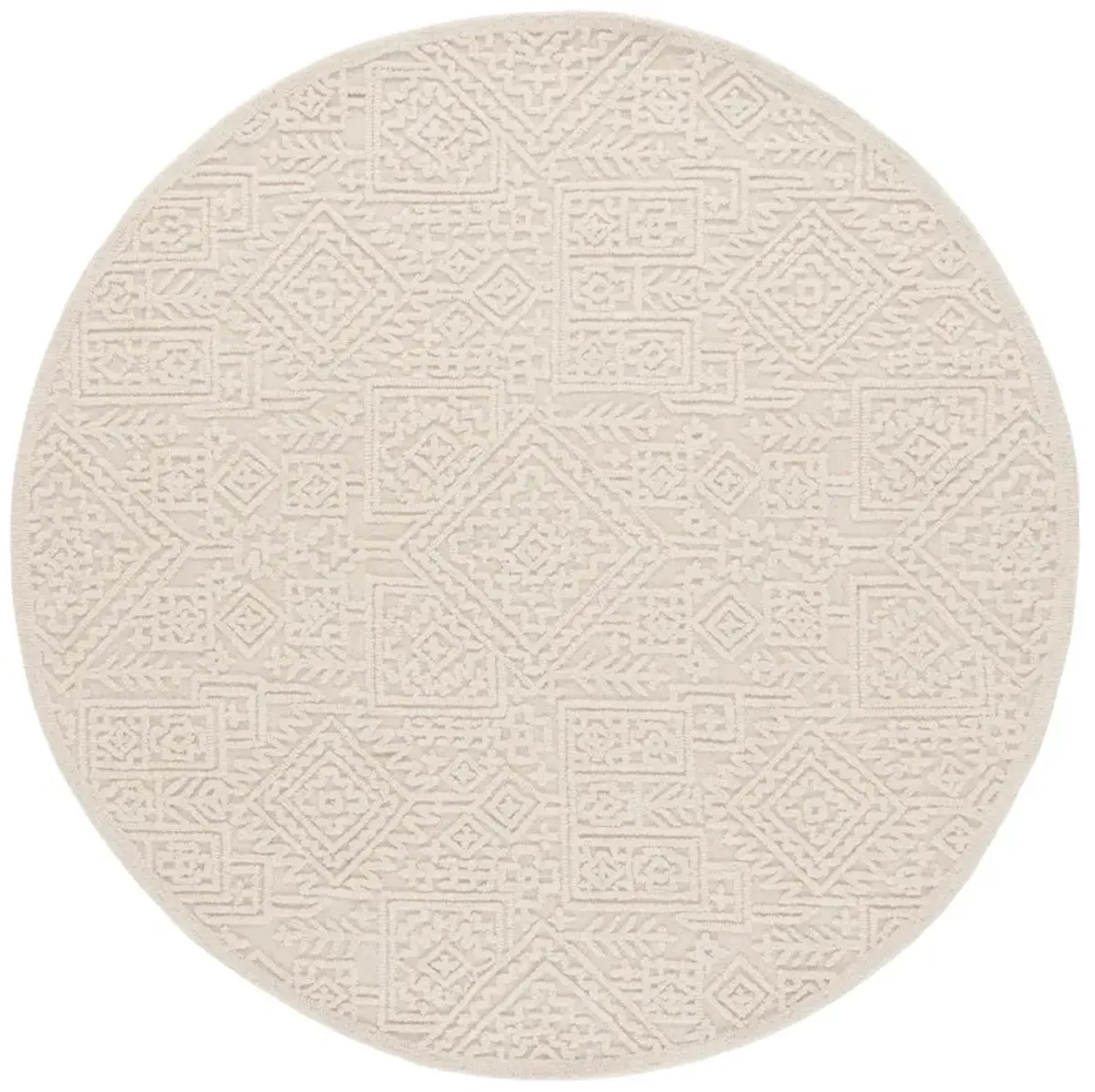 TEXTURAL 107 IVORY 6' x 6' Round Round Rug