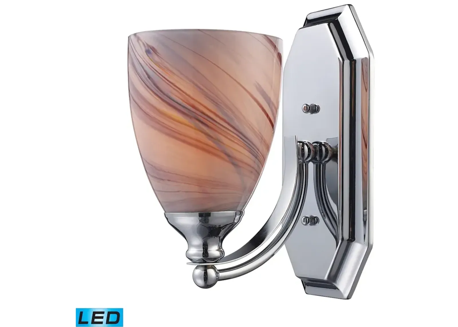 Mix and Match Vanity 5" Wide 1-Light Vanity Light - Polished Chrome