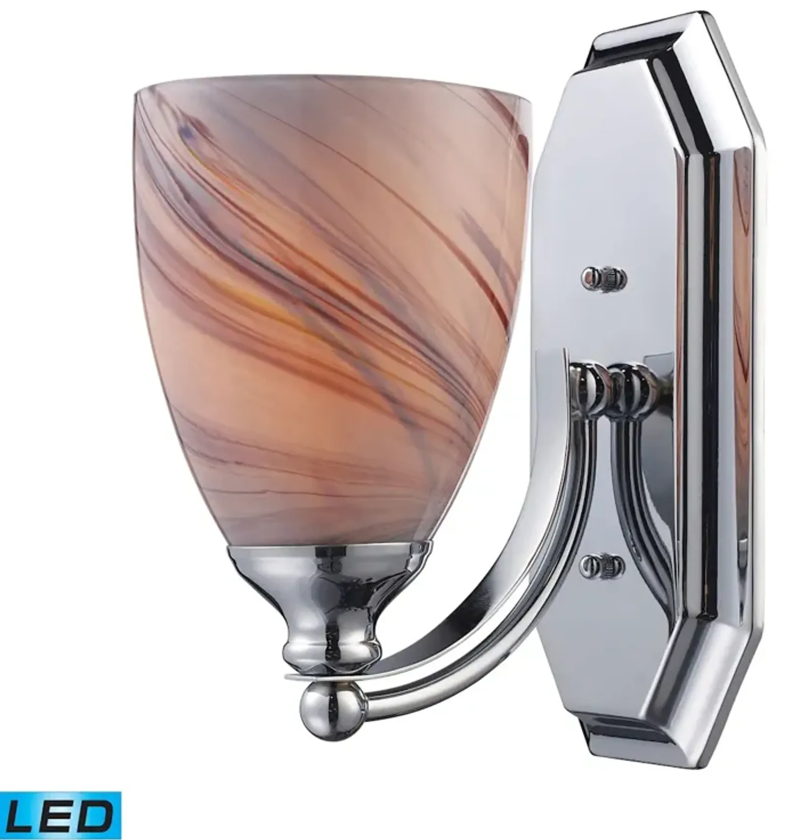 Mix and Match Vanity 5" Wide 1-Light Vanity Light - Polished Chrome