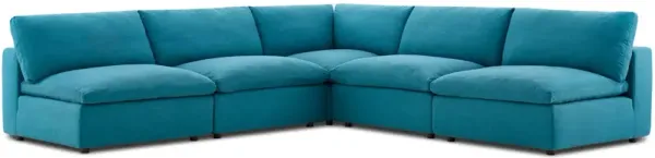 Commix Down Filled Overstuffed 5 Piece Sectional Sofa Set