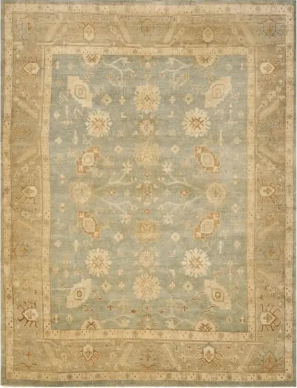 OSH124 Blue  8' X 10' Large Rectangle Rug