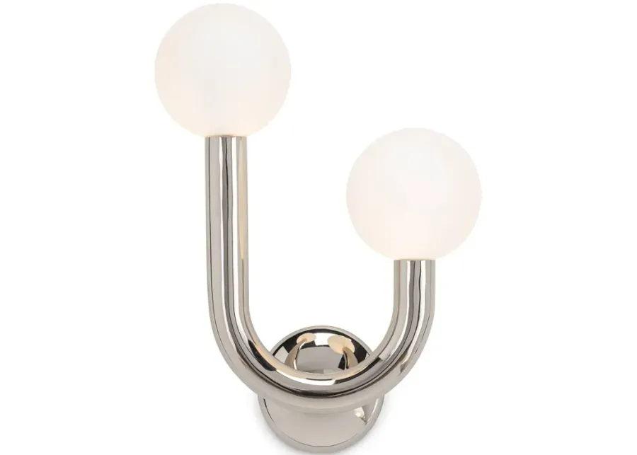 Happy Polished Nickel Right Sconce