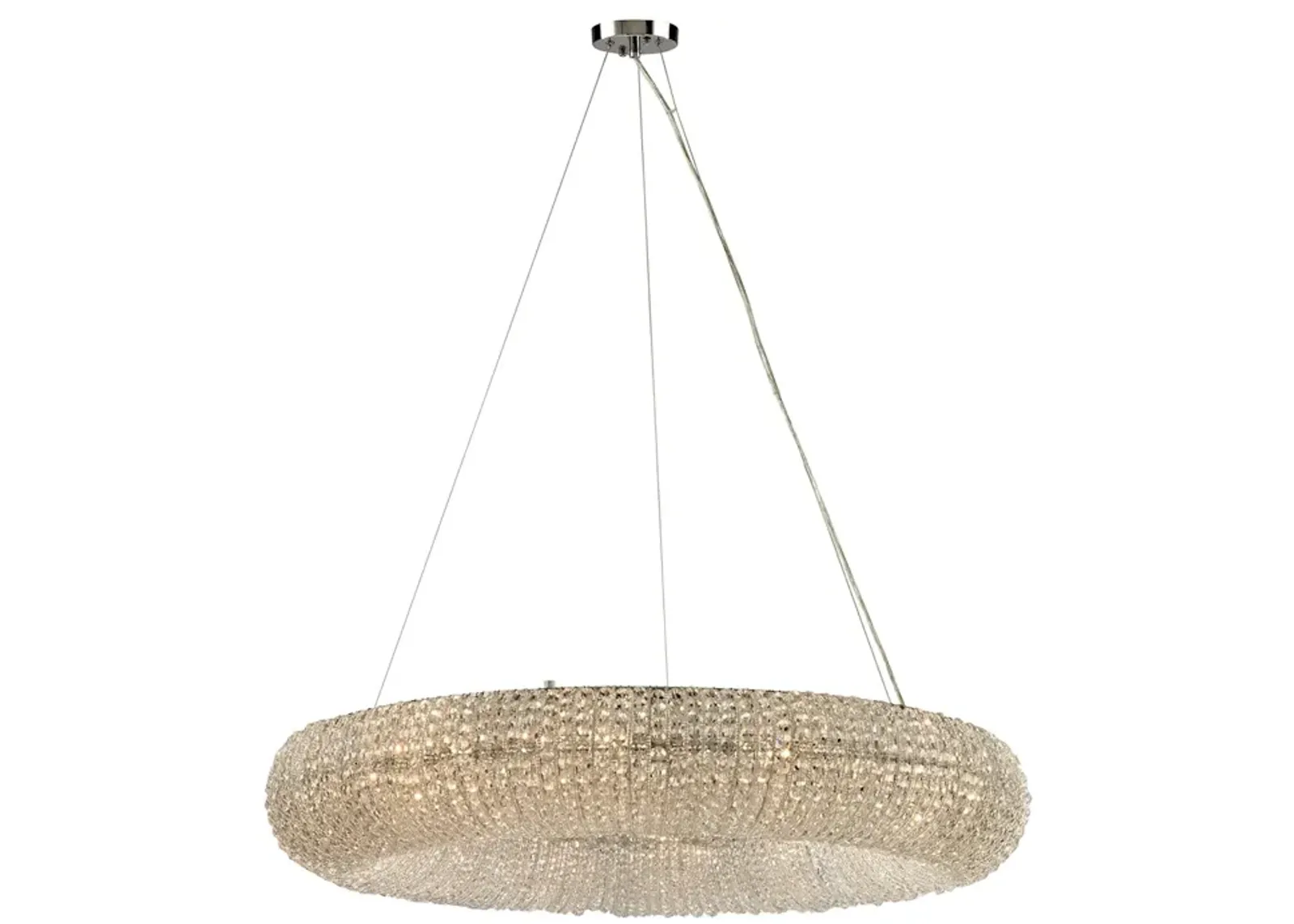 Crystal Ring Wide 12-Light Chandelier