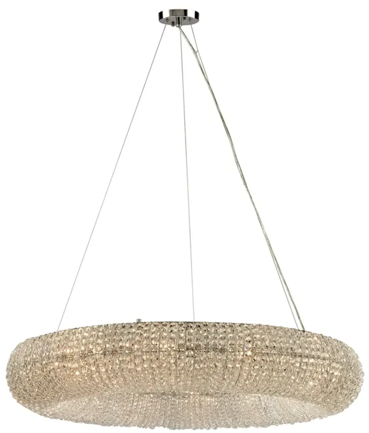 Crystal Ring Wide 12-Light Chandelier