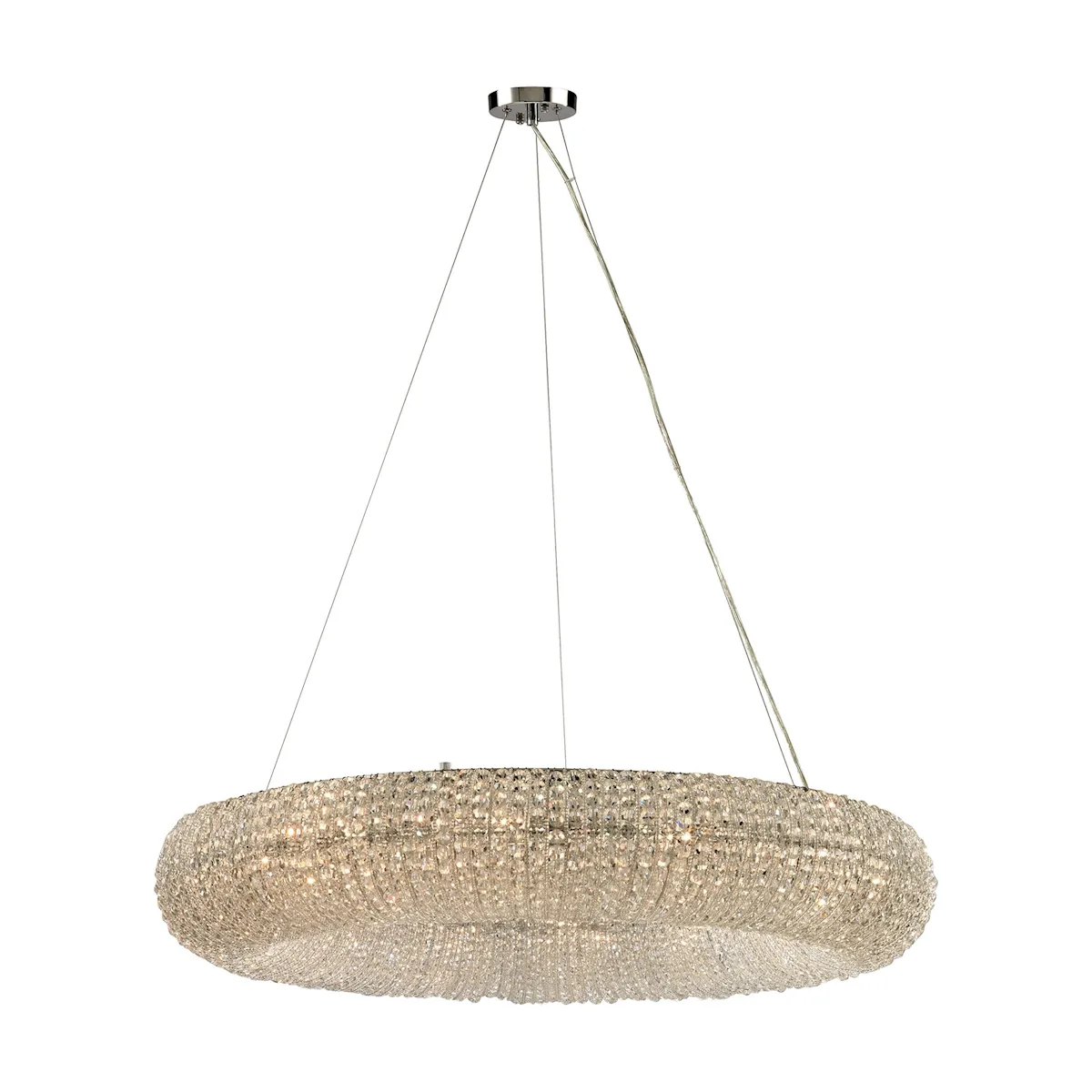 Crystal Ring Wide 12-Light Chandelier