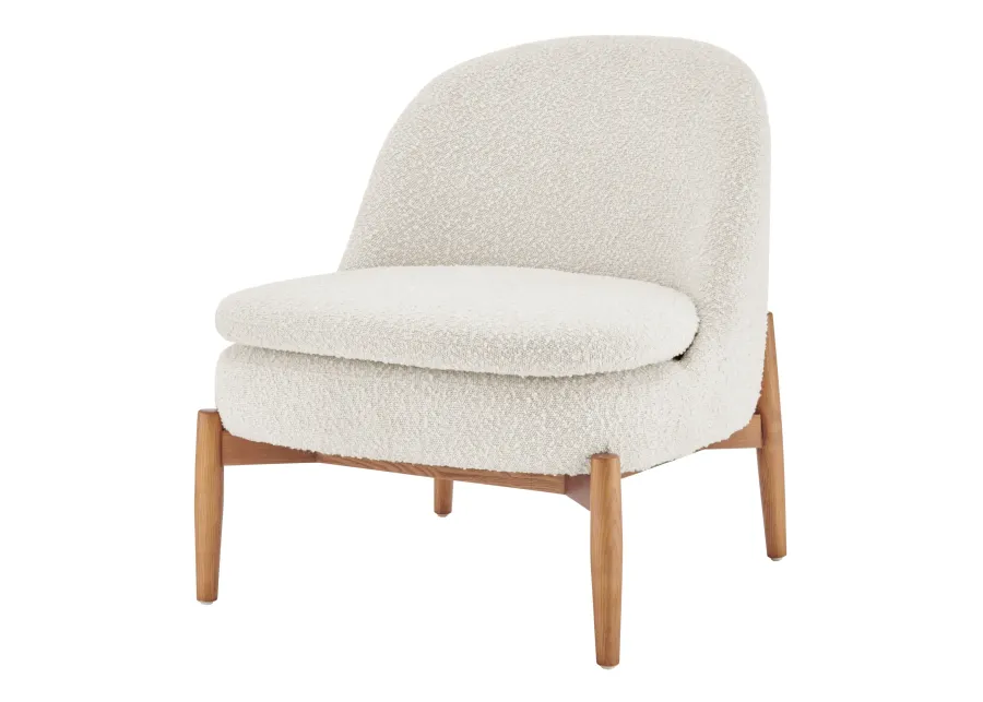 Adriana Fabric Accent Chair Walnut Legs, Solana Beige 