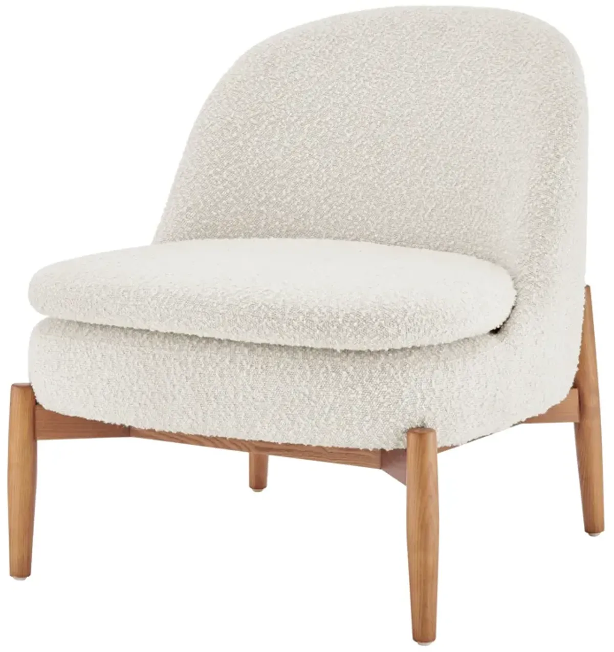 Adriana Fabric Accent Chair Walnut Legs, Solana Beige 