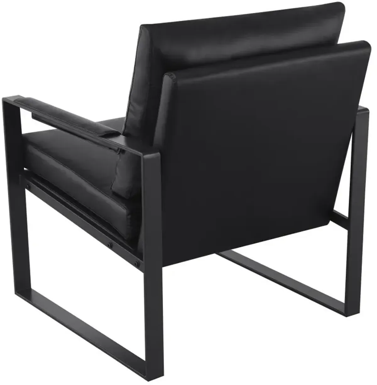 Rosalind Upholstered Track Arms Accent Chair Black and Gummetal