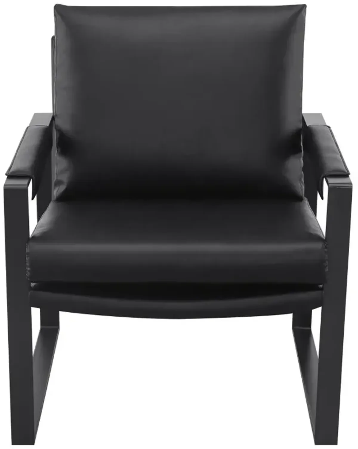 Rosalind Upholstered Track Arms Accent Chair Black and Gummetal