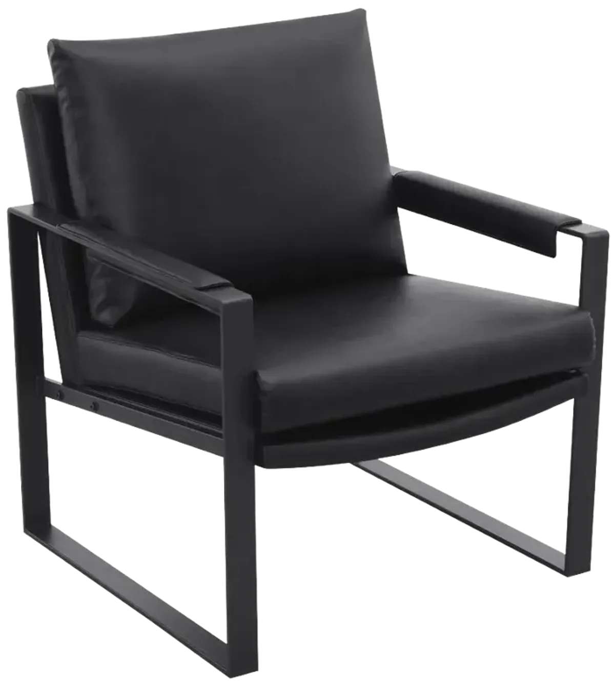 Rosalind Upholstered Track Arms Accent Chair Black and Gummetal