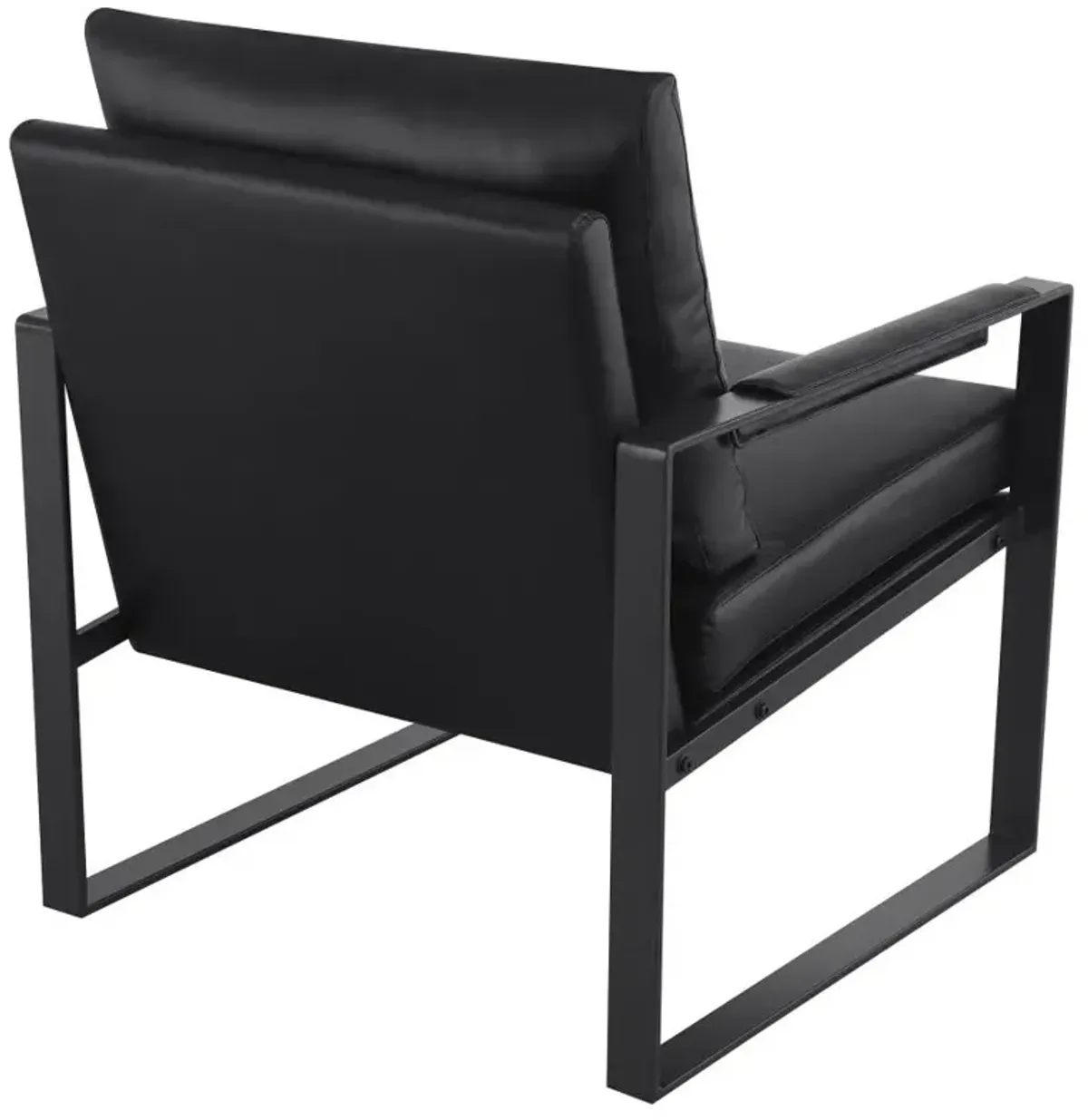 Rosalind Upholstered Track Arms Accent Chair Black and Gummetal