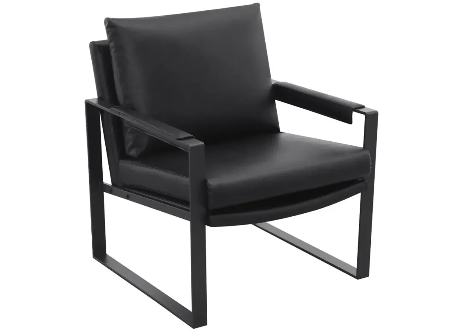 Rosalind Upholstered Track Arms Accent Chair Black and Gummetal