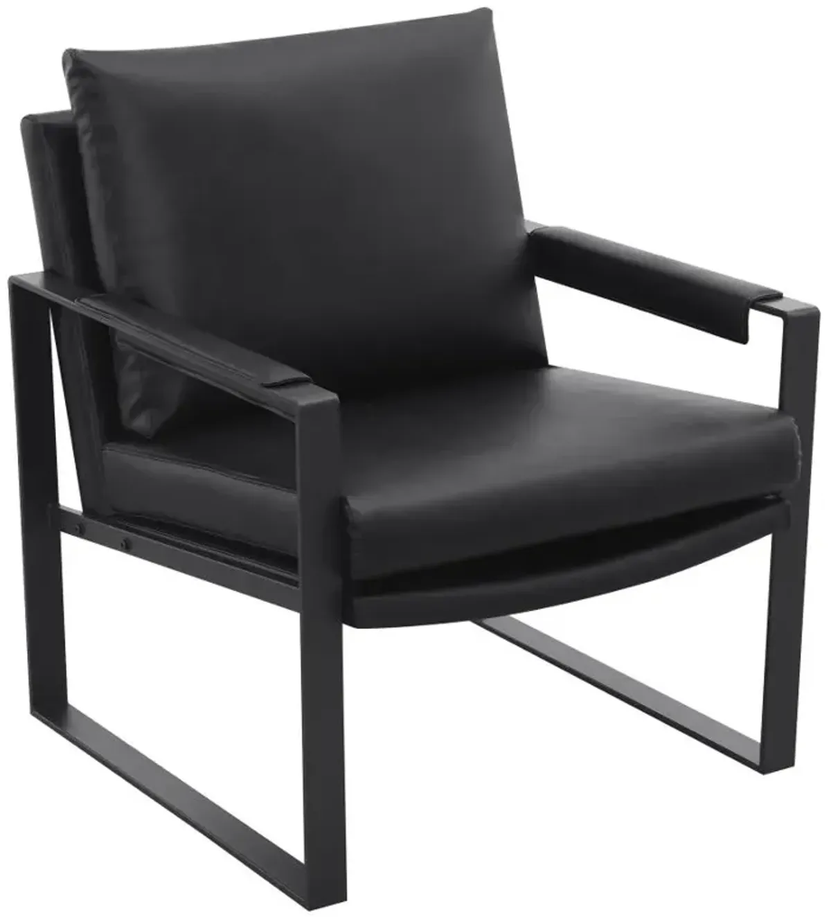 Rosalind Upholstered Track Arms Accent Chair Black and Gummetal