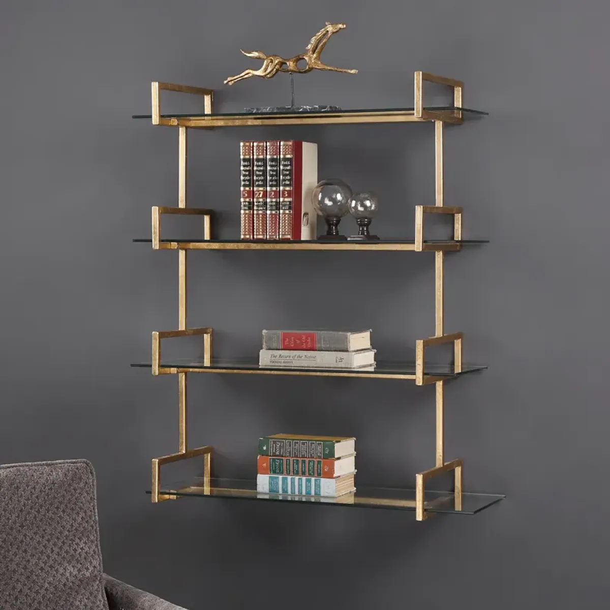 Auley Gold Wall Shelf