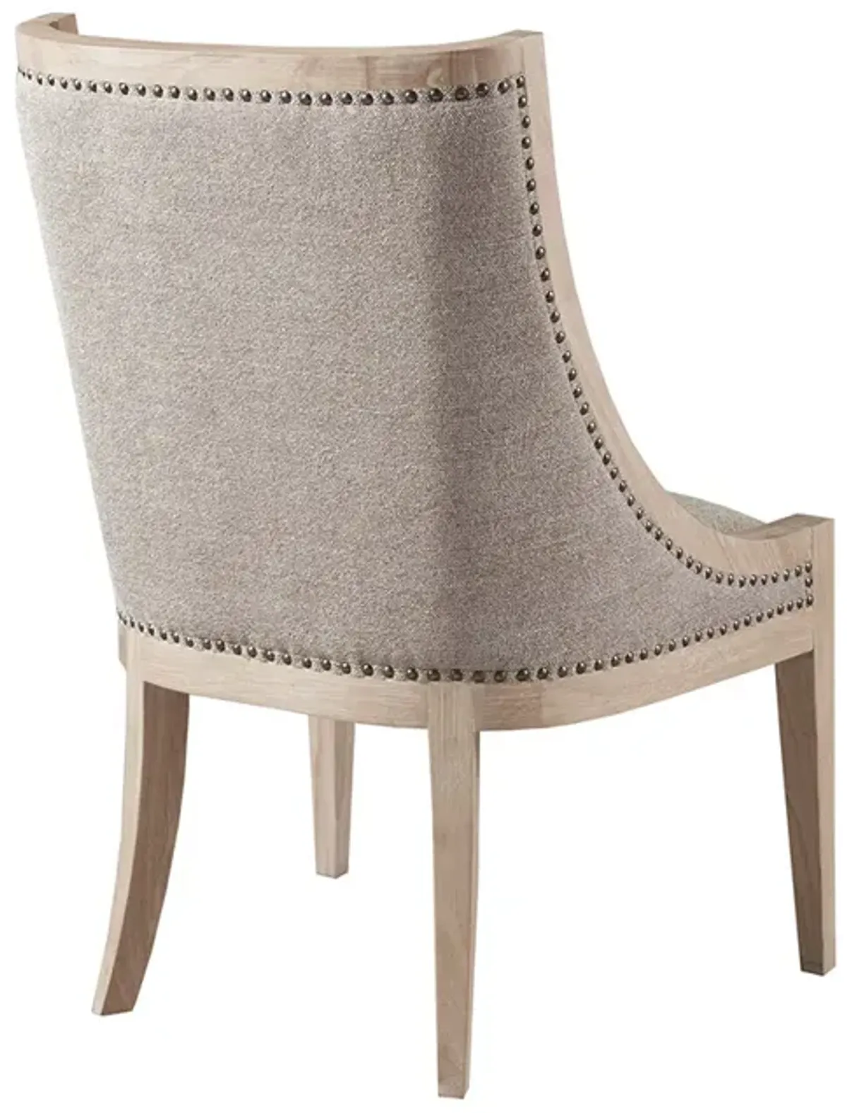 Martha Stewart Elmcrest Linen Upholstered Dining Chair with Nailhead Trim