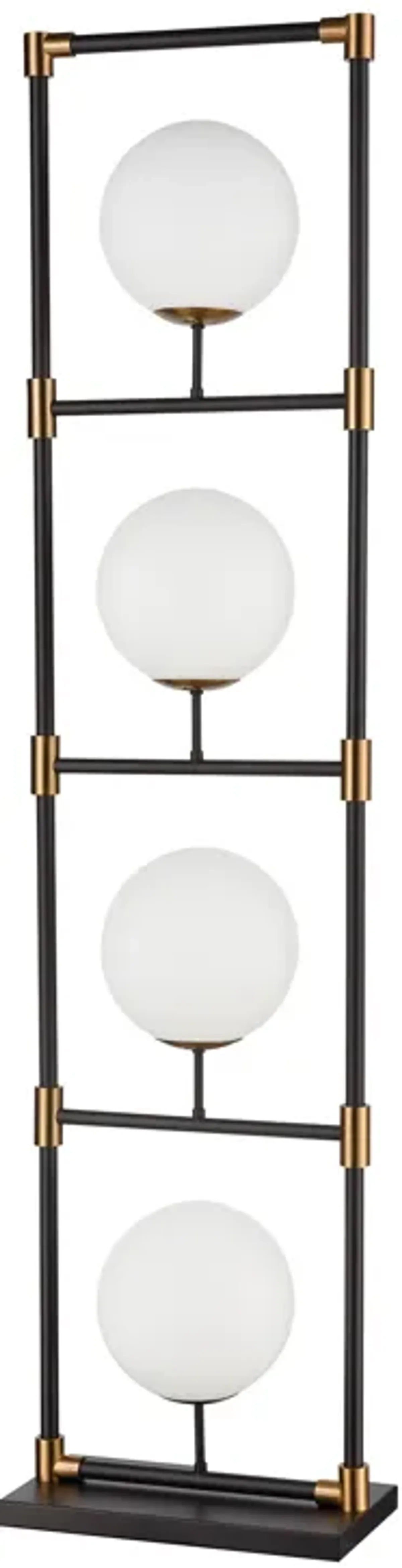 Career Ladder 59'' High 4-Light Floor Lamp - Matte Black - Includes LED Bulbs