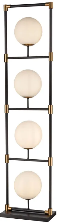 Career Ladder 59'' High 4-Light Floor Lamp - Matte Black - Includes LED Bulbs