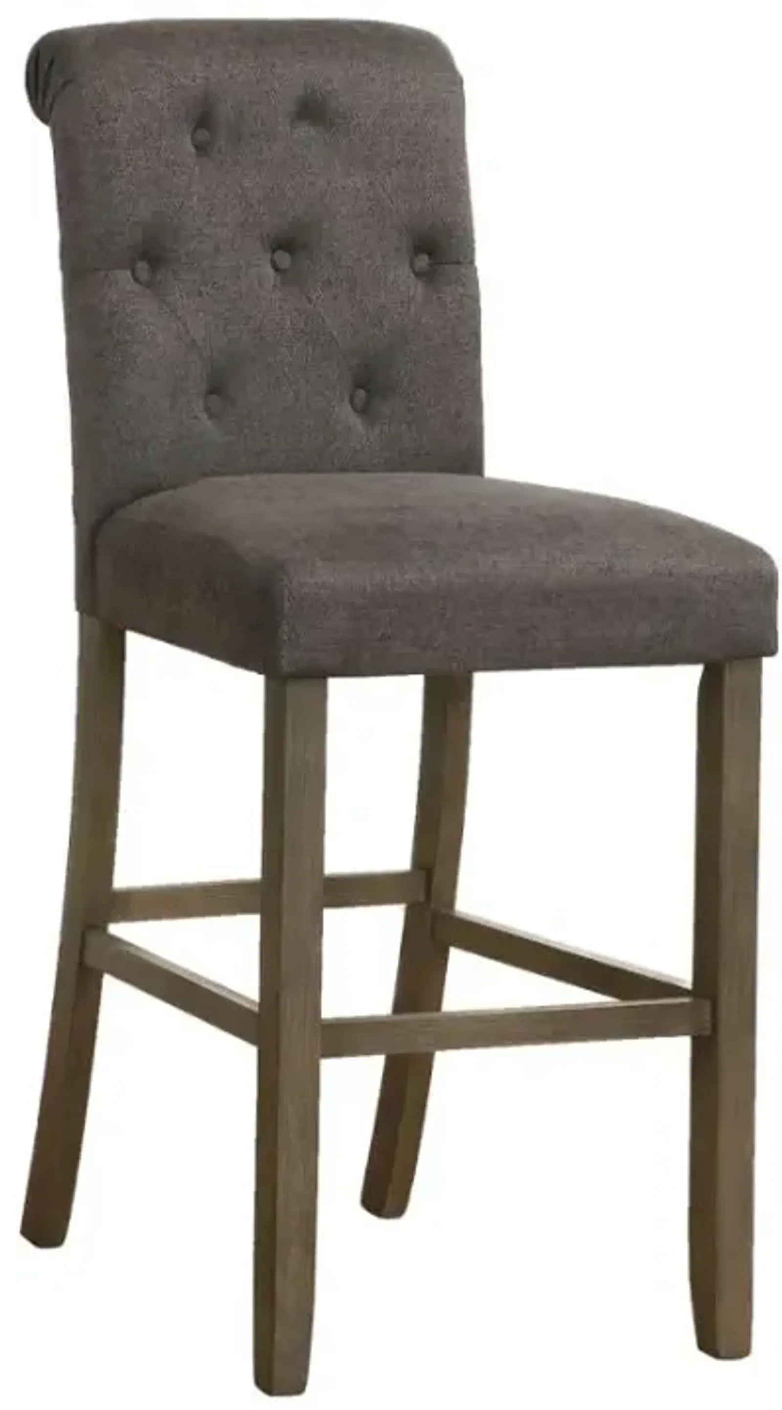 Balboa Tufted Back Bar Stools Grey and Rustic Brown (Set of 2)