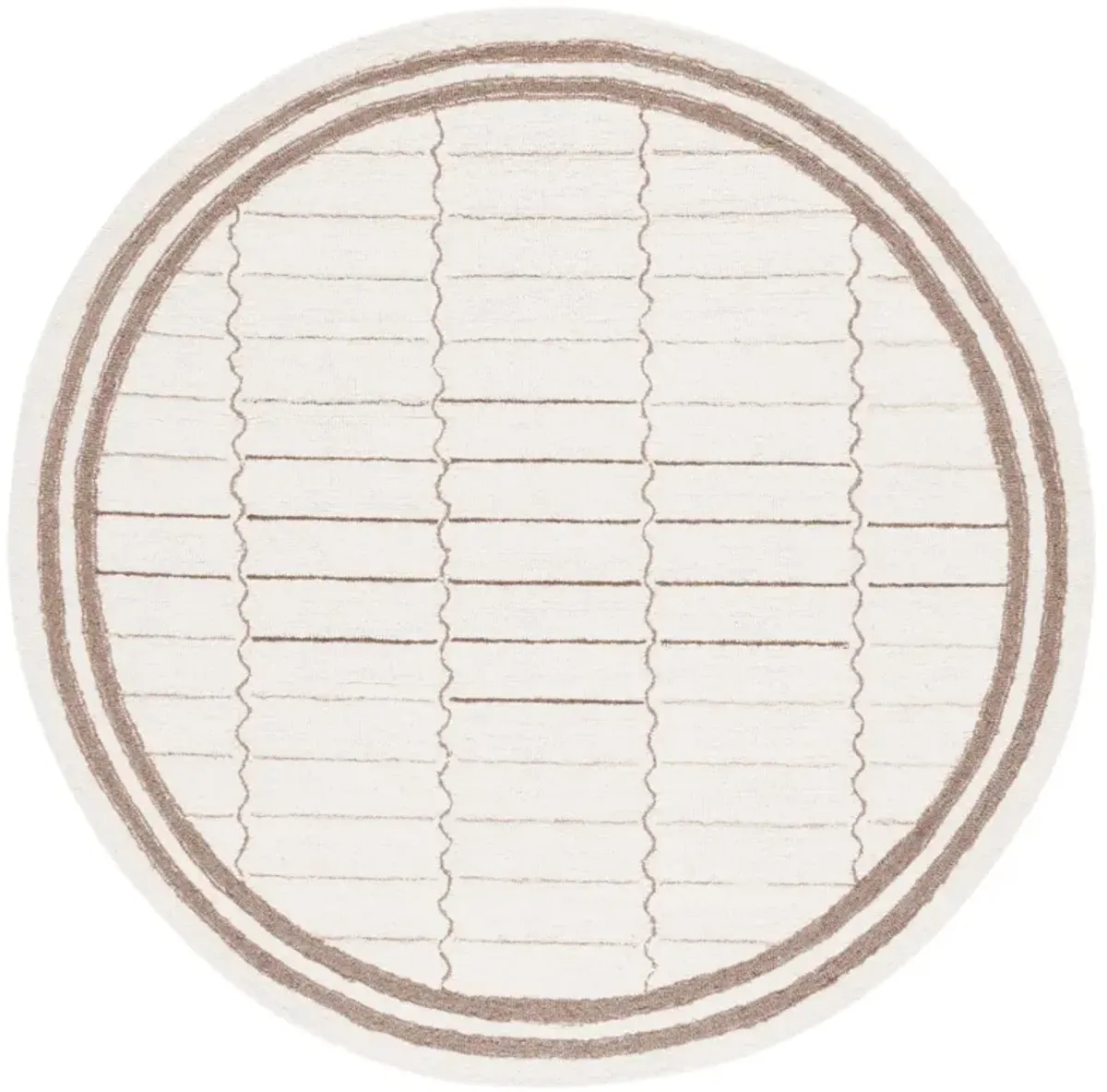 METRO 626 IVORY  6' x 6' Round Round Rug