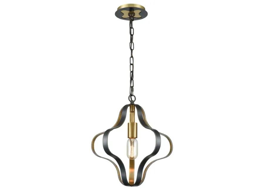 Janis 14" Wide 1-Light Pendant - Aged Bronze