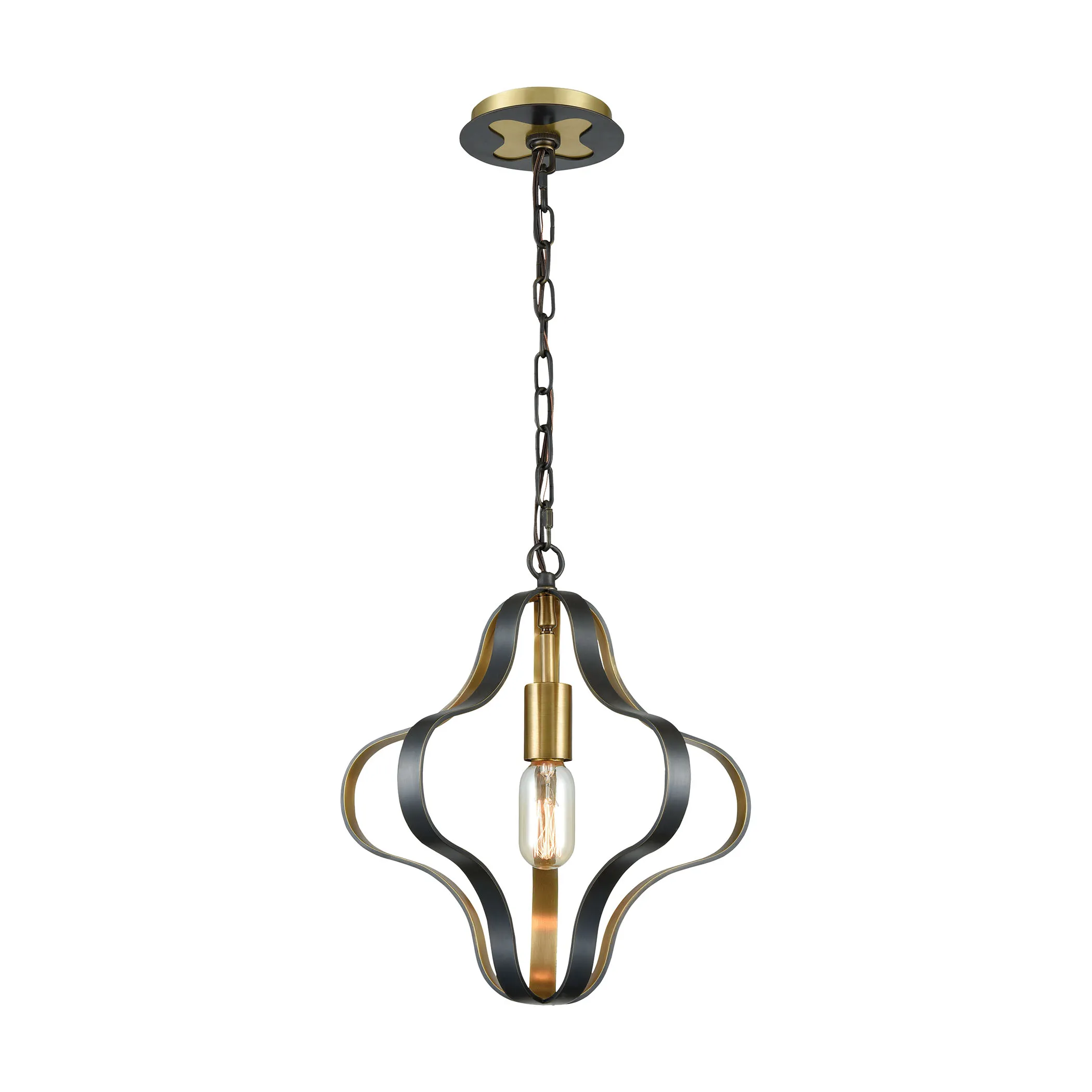 Janis 14" Wide 1-Light Pendant - Aged Bronze