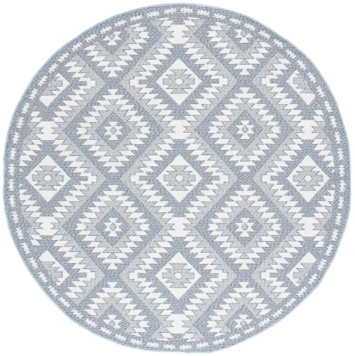 PRAIRIE 310 BLUE  6'-7' x 6'-7' Round Round Rug