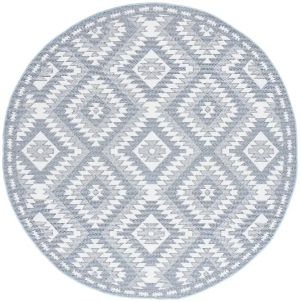 PRAIRIE 310 BLUE  6'-7' x 6'-7' Round Round Rug