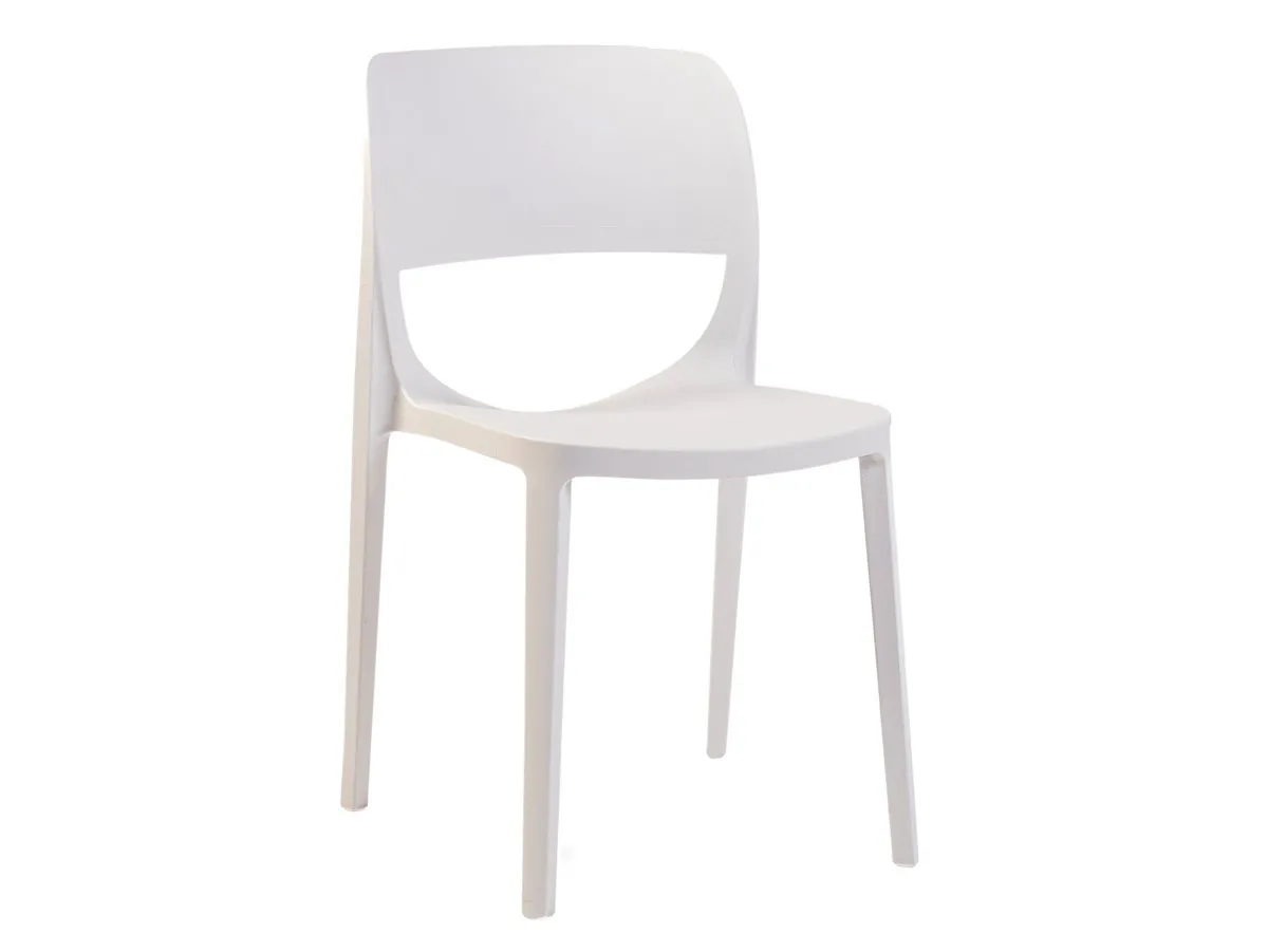 Bella Set of 2 Stackable Side Chair-White