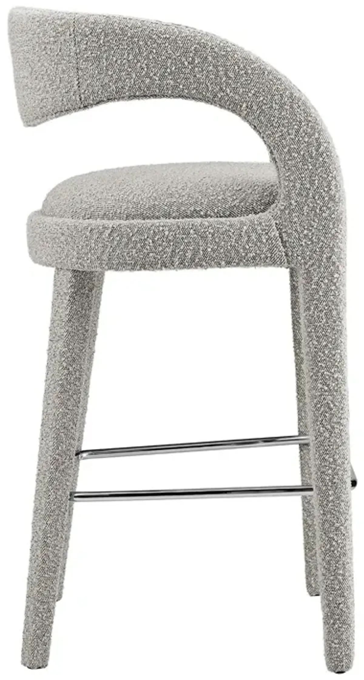 Pinnacle Boucle Upholstered Bar Stool Set of Two