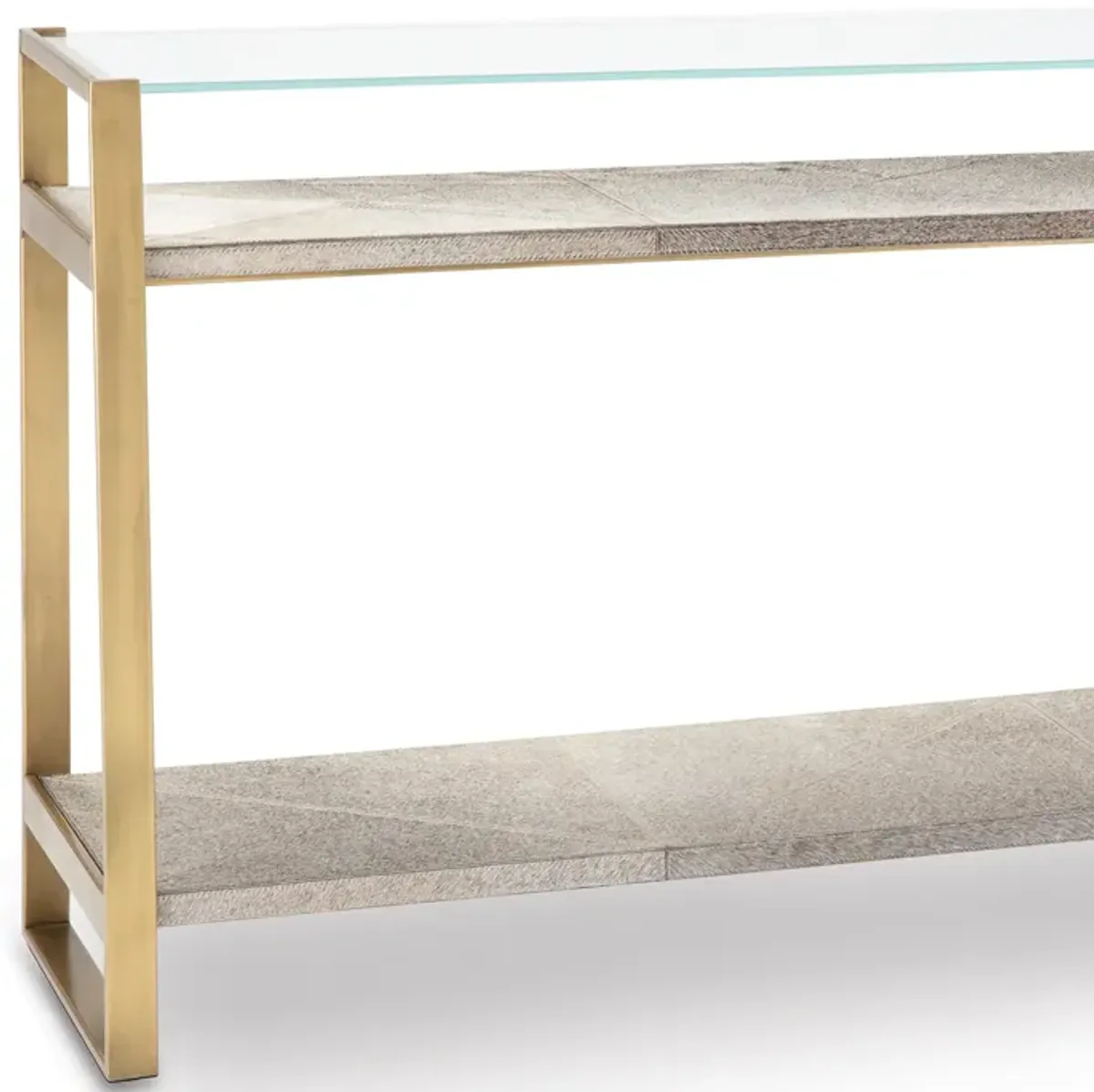 Andres Hair on Hide Console Large (Brass)