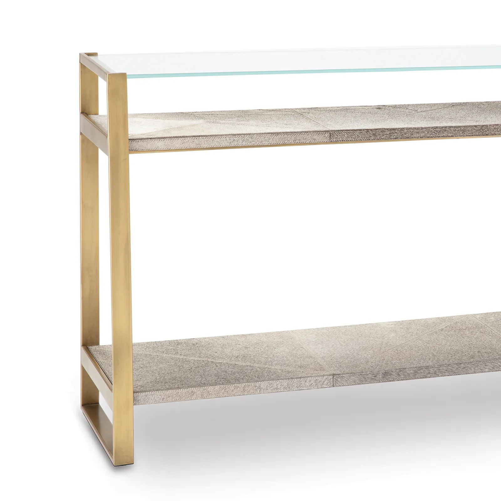 Andres Hair on Hide Console Large (Brass)