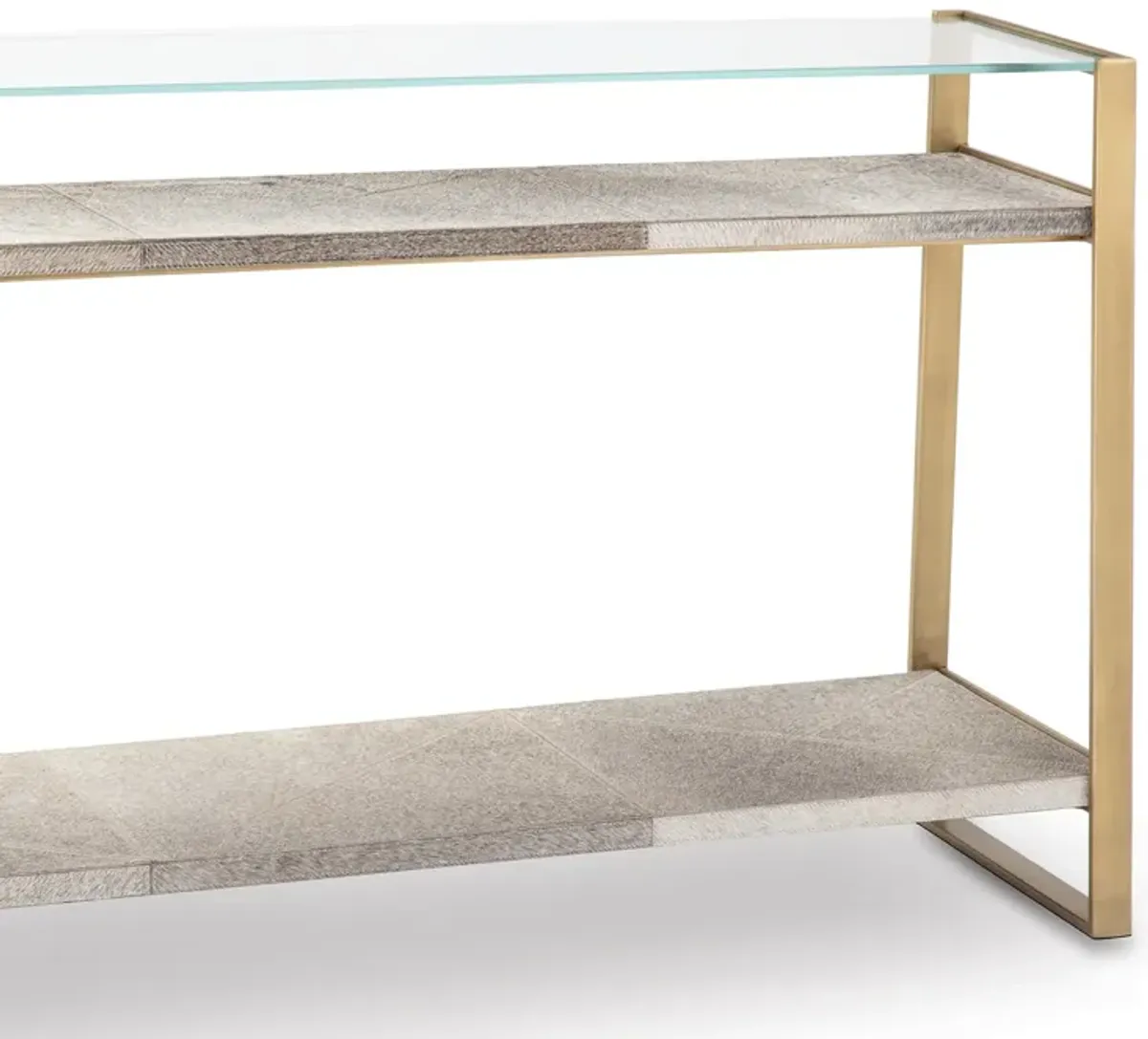 Andres Hair on Hide Console Large (Brass)