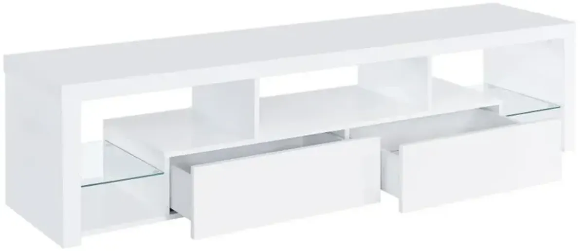 Jude 3-piece Entertainment Center With 71" TV Stand White High Gloss